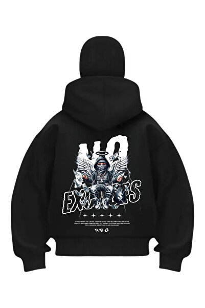 1blood سترة كارديجان سوداء مطبوعة من كاش بيبي على شكل قناع ثلج الساموراي