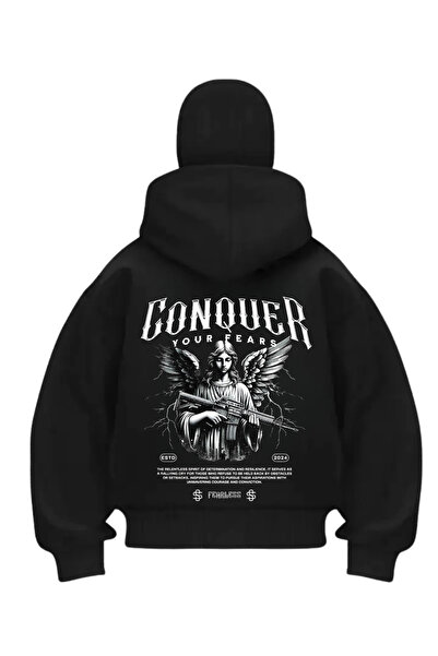 1blood سترة كارديجان سوداء مطبوعة من Protect Angel بتصميم الساموراي الثلجي