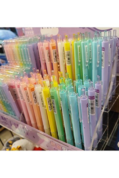 ada çanta kırtasiye Set of 9 Colorful Fine Tip Ballpoint Gel Pens (the Color of the Body Is the Same as the Color of the Writing) Ad49803