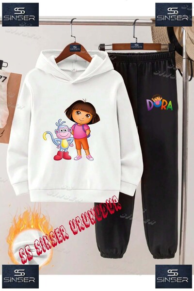 SS SİNSER Set de trening cu hanorac imprimat pentru copii, unisex, cu imprime...