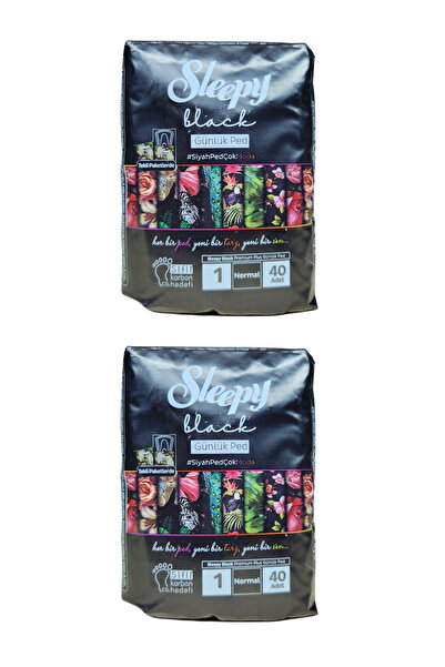 Sleepy Daily Pad Black 40Pcs X 2 Pieces