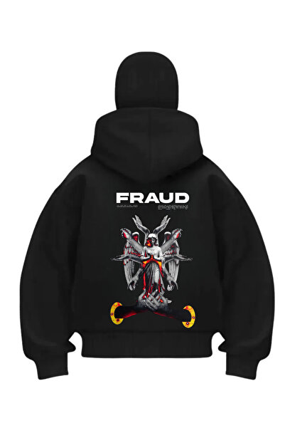 1blood سترة كارديجان مطبوعة بتصميم الساموراي الأسود من فraud Design