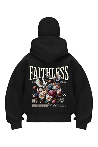 1blood سترة كارديجان سوداء مطبوعة من Faithless بتصميم قناع الثلج الساموراي