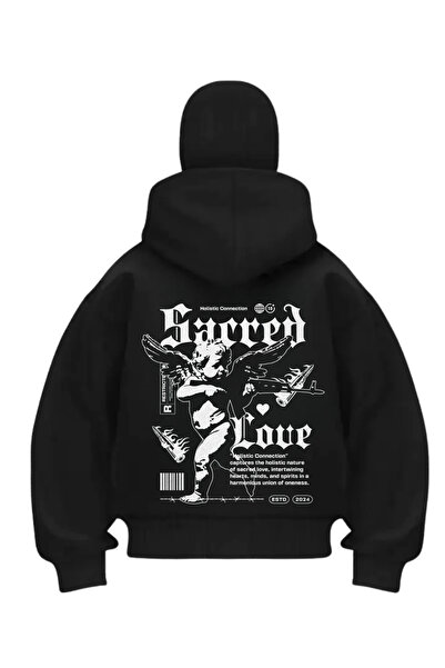 1blood Sacred cu imprimeu hanorac negru cu mască de zăpadă Samurai