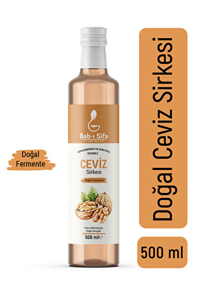 Bab-ı Şifa Doğal Ceviz Sirkesi 500 ml – Katkısız ve Koruyucusuz Cam Şişe