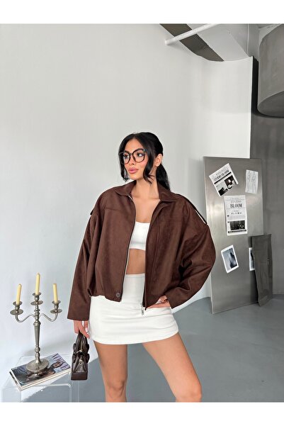 Friday Mood Γυναικείο μπουφάν Bomber Suede