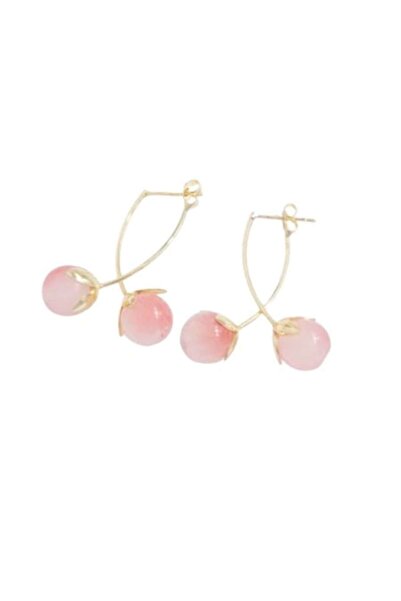SYGGY Pink Earrings, pink beads model, Syggy, 6 cm
