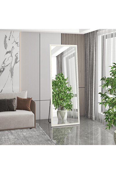 Generic Full-Length Mirror 1.6m x 50cm, Wall and Floor Mounted with Aluminum Frame (Burly Wood)