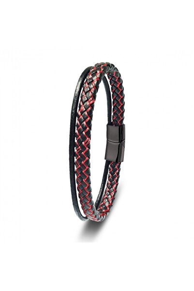 FM Red Color Multi Leather Bracelet 31833B5D5