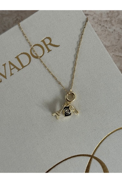 LUXSTONE Gold Necklace with Charm