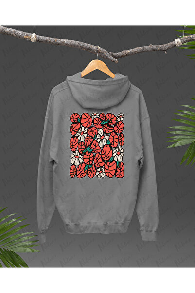 Nulivez هوديي كبير الحجم للجنسين عالي الجودة مطبوع عليه تصميم كرة السلة