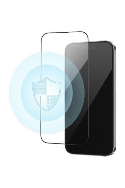 Başkenttekno واقي شاشة زجاجي ممتاز مضاد للكهرباء الساكنة وممتص للصدمات لهاتف iPhone 17 Pro Max