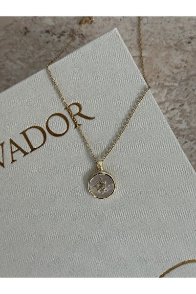 LUXSTONE White Polar Star Gold Necklace