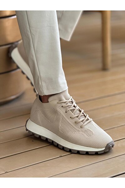 Deridün Yıldız Shoes Mn2409 - Knitwear Men's Shoes Beige