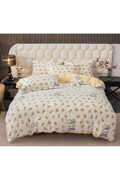 CHIRASO CHIRASO, COCOLINO Linen, ELASTIC Fitted Sheet compatible 140, 160 and 180x200 Duvet Cover 2 Sides Pillowcase