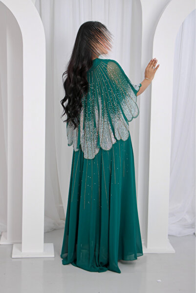 SELSAL Elegant long dress decorated with crystals