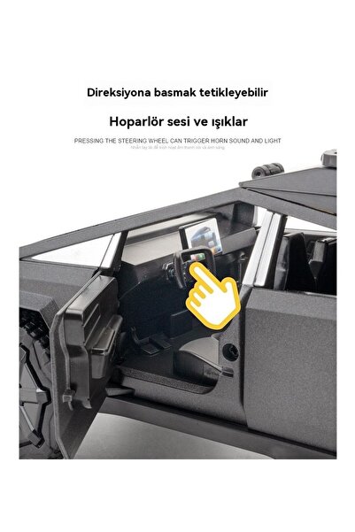 Mıncır Shop Tesla Cybertruck Metal Model Car 1:24 Scale Die-Cast Collectible Toy