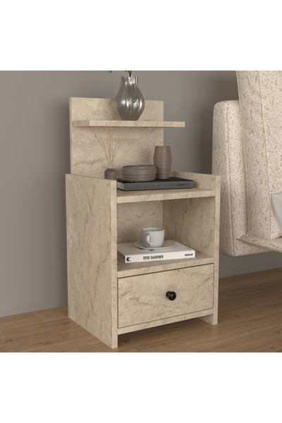 klubeconcept Modern Raflı Çekmeceli Komodin %100 MDF