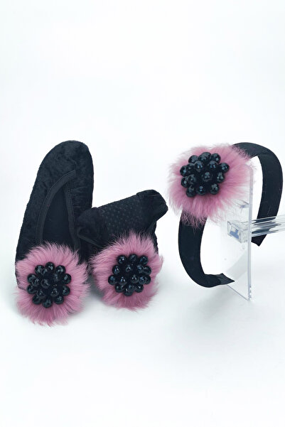 CEYDA SHOES Children's Home Slippers with Crown, Children's Slippers, Baby Booties, Socks, Children's Home Shoes, Show Slippers