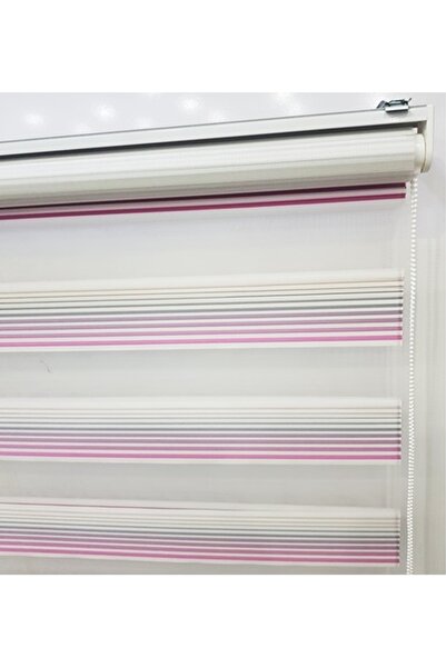 dekoronyedi Pembe Piliseli Stor Zebra Perde