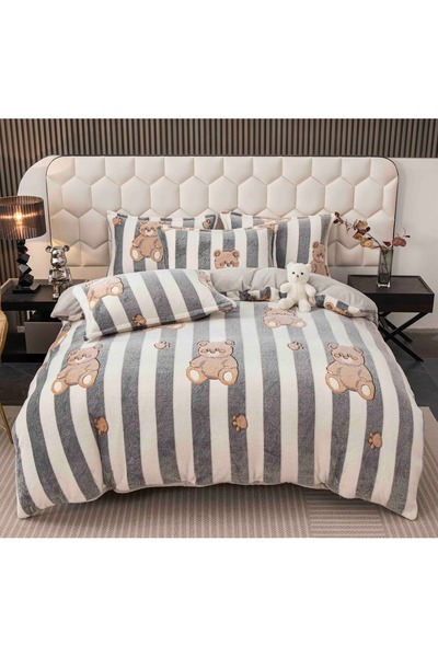 CHIRASO CHIRASO, COCOLINO Linen, ELASTIC Fitted Sheet compatible 140, 160 and 180x200 Duvet Cover 2 Sides Pillowcase