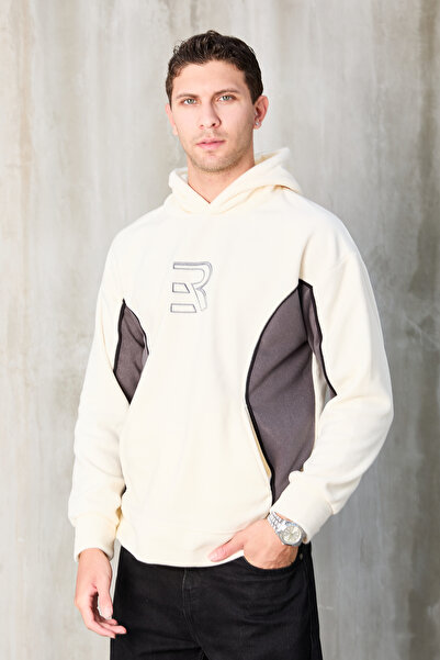 No Way Ανδρικό φούτερ με κουκούλα R με λεπτομέρειες από φλις