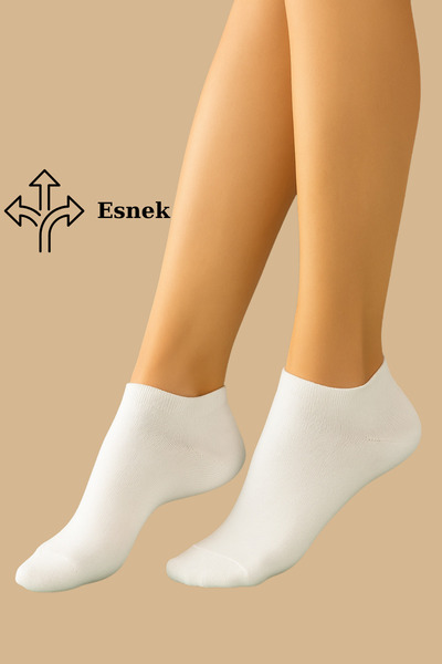 PAMORA 6 чифта бели памучни дамски чорапи - къси чорапи