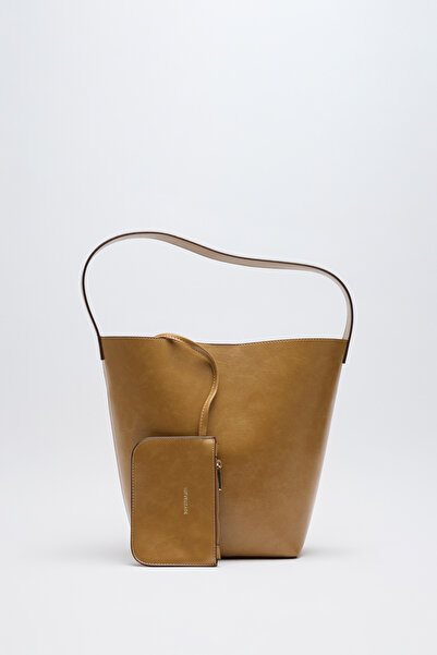 LUTVELIZADE Çanta 2525 - Koni Shopper Çanta Camel Kadın Çanta