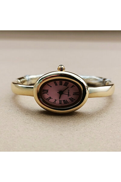 QUARTZ Çelik Kordon Cartier Model Elips (Oval) Tasarım Kadın Kol Saati