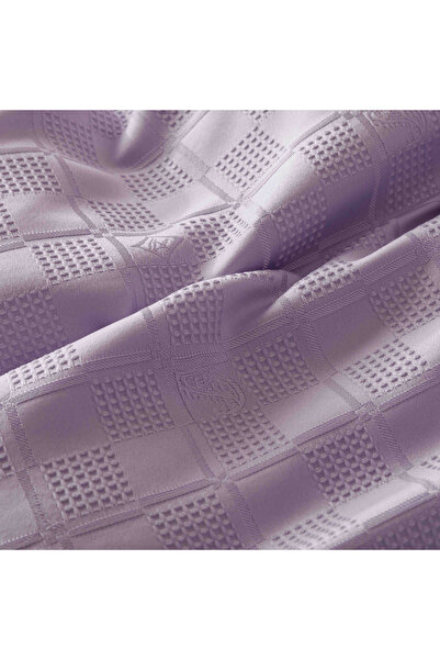 JOJO HOME Bed Linen, 2 Persons, 6 Pieces, Fine Jacquard, Lilac