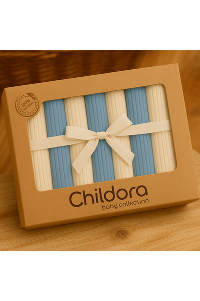 Childora مجموعة من 7 مناديل مبللة للفم للأطفال مصنوعة من القطن بنسبة 100% مقا...