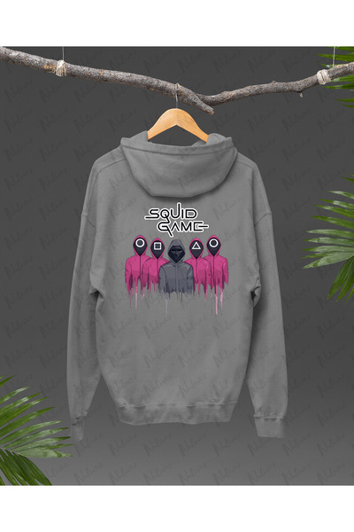 Nulivez هودي كبير الحجم للجنسين بتصميم Squid Game مطبوع على الظهر، عالي الجودة