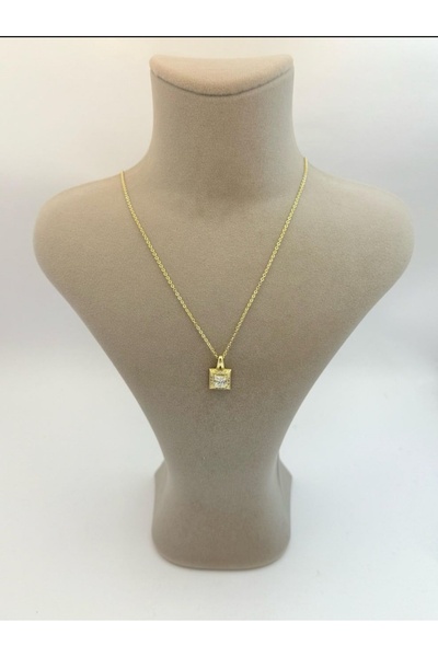 XUPING JEWELRY 14K GOLD RENK KARE TAŞLI KADIN KOLYE 45CM
