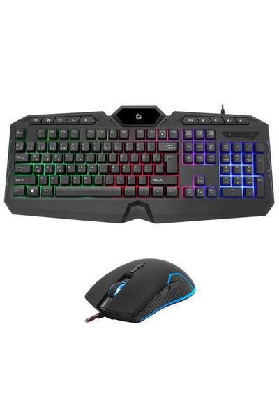 FrereConception FRISBY FK-4865QU USB Q TR MM SİYAH KABLOLU GAMING KLAVYE MOUS...