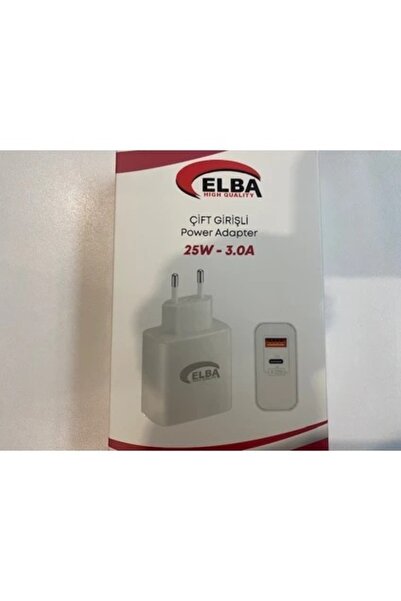 Genel Markalar ELBA ELB15 25W 3.0A Usb-A To Usb-C Çift Girişli Hızlı Şarj Akı...