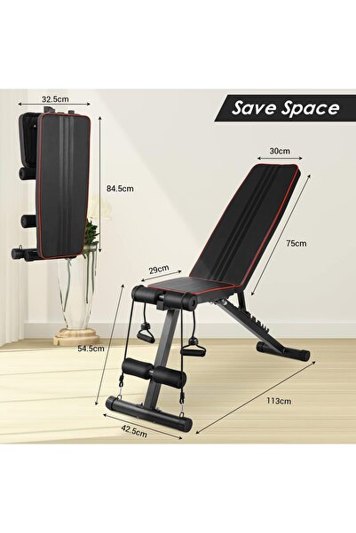 lijiujia مقعد رفع أوزان قابل للطي – مثالي لتمارين القوة في المنزل
