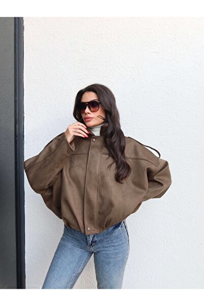 MODA DURAĞI Бомбер яке от велур