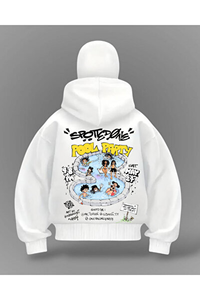 weywot Графіті Street Detail Повна маска Oversize Hırka