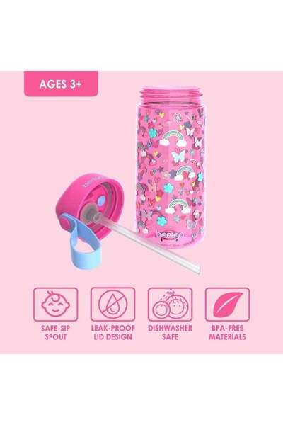 Bentgo Kids Water Bottle New And Improved 2023 Leak Proof, BPA-Free 15 Oz. Cup For Toddlers And Chil