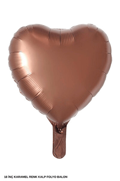Bunloon Karamel Renk Kalp Folyo Balon Doğum Günü Parti Süsleme
