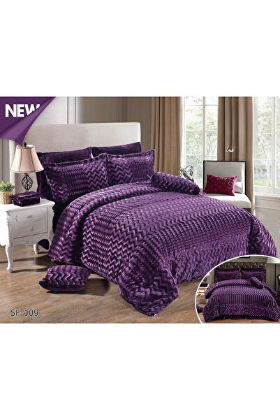 SF SF Luxury Winter Fur Comforter Set, 13 Pieces, 2 Duvet Covers, Warm Fur Inner and Outer Layer, Enjoy a Warm Winter