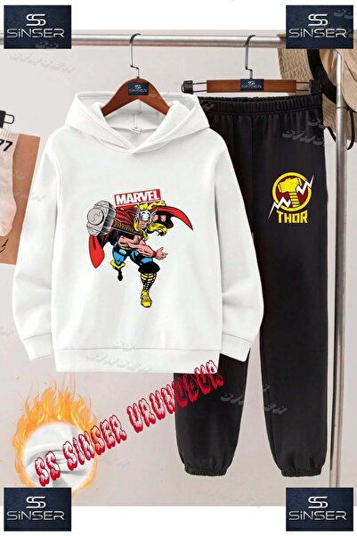 SS SİNSER Παιδικό Unisex Σετ Φόρμας με Στάμπα "THOR GOVDE CEKIC ATAN"