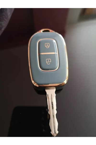 OEM Husă cheie gri pentru mașini Renault cu 2 butoane