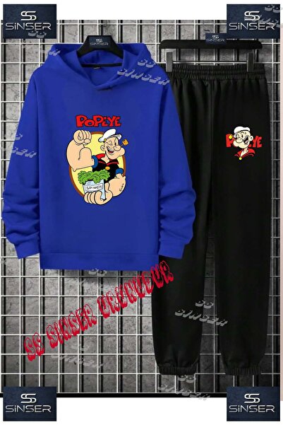 SS SİNSER Set de trening cu hanorac imprimat pentru copii, unisex, cu imprime...