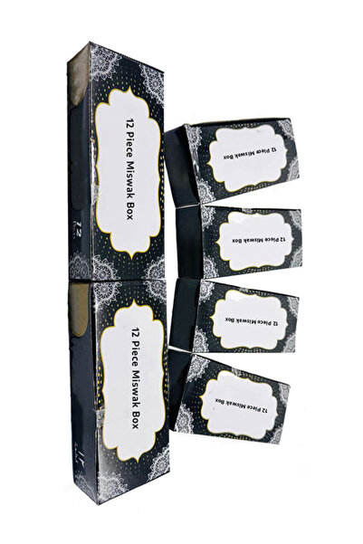 M.A Traders Peelu Wood Miswak Natural Toothbrush Sticks, 72 Pieces, 6 Boxes of 12