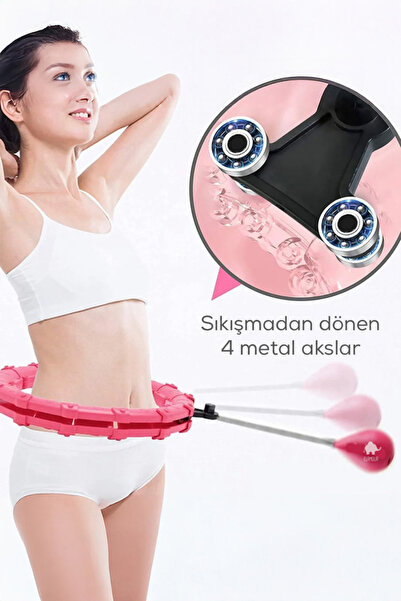 ELAMOUR HulaHoop Bel Bölgesi Ayarlanabilir Akıllı Bel İnceltme Egzersiz Çemberi