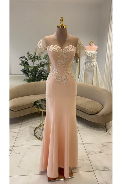 Mergen PUDRA UZUN ABİYE ELBİSE