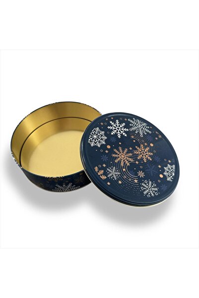 The Byzia Christmas Patterned Cookie Box - Metal Storage Box - Christmas Box