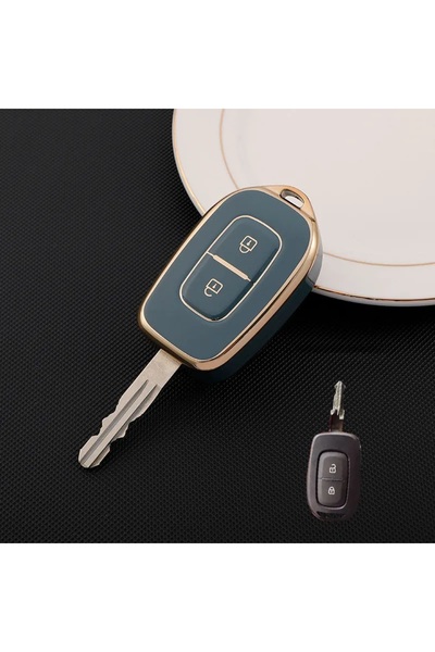 OEM Husă cheie gri pentru mașini Renault cu 2 butoane