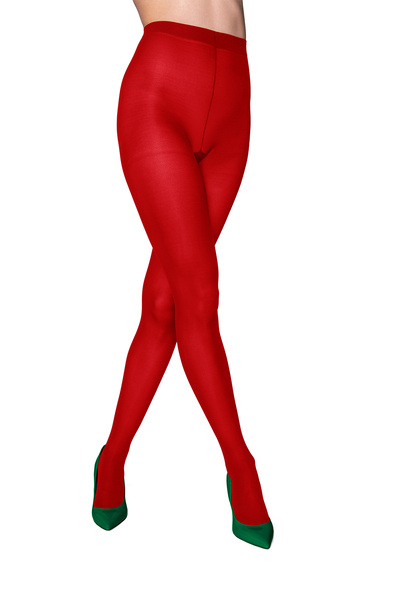 PETRA-ELISA Delia 50 Den Microfiber Tights, Red, M